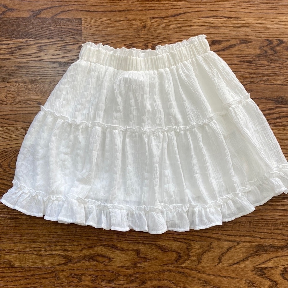 &Merci White Mini Skirt Medium NWT Coastal, Beach Pics, Festival Vacation Casual